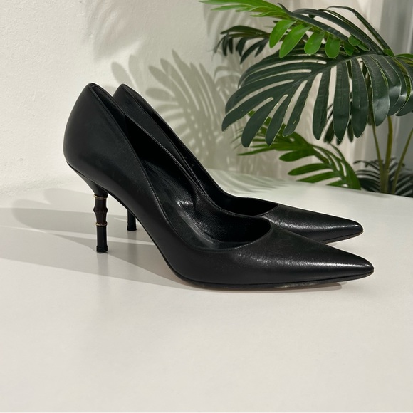 Tom Ford for Gucci Black Bamboo Heels - Picture 4 of 6